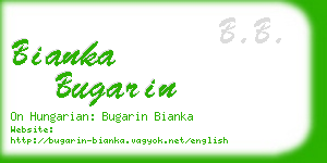 bianka bugarin business card